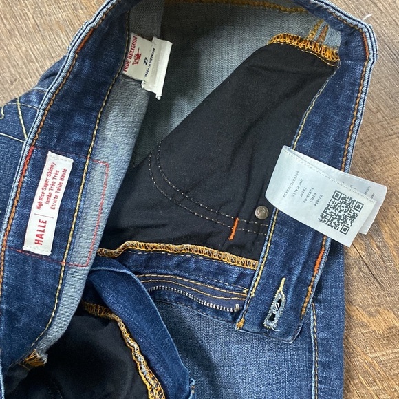 NWOT TRUE RELIGION HALLIE HIGH RISE SUPER SKINNY SZ 27 - Picture 15 of 15